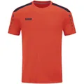 JAKO Sport-Tshirt Trikot Power (Polyester-Interlock, strapazierfähig) orange/marineblau Kinder, Größe: 140