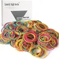 Pack of 500 Colourful Rubber Bands, Rubber Rings, Large Mixed Elastic Bands, ...