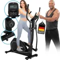Miweba Sports Crosstrainer MC500 | LCD-Display - Pulsmessung - Heimtrainer - Ellipsentrainer - 8 Widerstandsstufen - 7 kg Schwungmasse - Heim-Workout - Schwarz