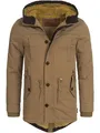 Herren Barge Winterjacke m. Kapuze & Teddyfutter | Winterparka Herrenjacke Pa...