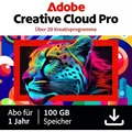 Adobe Creative Cloud Pro, 1 Jahr, 100GB Cloud-Speicher, PC/Mac