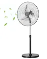 VEVOR Industrieller Standventilator, 570 mm, 90-Grad-Oszillationsventilator, höhenverstellbare Ventilatoren mit 3 einstellbaren Geschwindigkeiten, Windmaschine für Werkstatt, Lagerhaus, Schwarz