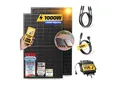 Balkonkraftwerk 1000W/800W Solaranlage mit Dach Halterung (Einzelmontage) Halterung Steckerfertig WIFI Komplettset Photovoltaik Anlage 800W, Kabellänge: 10m
