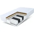 Matratze 80x200 cm HOME DOUBLE 7 Zonen H3 H5 Taschenfederkern Kokos Höhe ca. 21 cm Matratzenbezug Premium