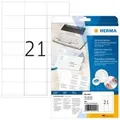 HERMA Adressetiketten für Schreibmaschinen A4 70x42 mm Papier matt Ecken spitz 420 St. - Weiß - Papier - Matte - 7 cm - 4,2 cm - 20 Blätter
