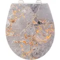 Wenko Premium WC-Sitz Grey Marble aus Duroplast mit Absenkautomatik