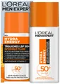 L'ORÉAL PARIS MEN EXPERT Gesichtsfluid HYDRA ENERGY TÄGLICHES LSF 50+ INVISIBLE FLUID, Beugt sonnenbedingte Hautalterung vor, fettet und klebt nicht.