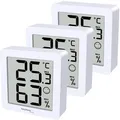 Technoline Thermo-Hygrometer 06623, WS 9425, digital, von 0 bis 50°C, innen, weiß, 3 Stück