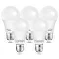 Aigostar Led E27 Kaltweiß 15W Leuchtmittel Birne Lampe 6500K 1500 Lumen Abstrahlwinkel 280 Grad A60 Glühbirnen Tropfen 5 Stücke
