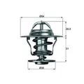 Thermostat, Kühlmittel MAHLE TX 13 87D