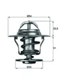 Thermostat Kühlmittel für AUDI FORD OPEL SEAT SKODA VOLVO VW 80 B1 Stufenheck