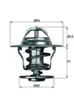 Für MAHLE TX 13 87D THERMOSTAT OPEL, VOLVO, PC / TRANSPORTER