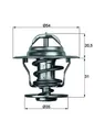 Thermostat Kühlmittel MAHLE TX 13 87D für OPEL AUDI 80 100 VW C1 C4 B1 SEAT T5 2