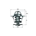 1x Thermostat, Kühlmittel MAHLE TX 13 87D passend für AUDI FORD GMC OPEL VW