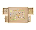 Puzzletisch bis zu 500 Teile - mit 4 ausziehbaren Schubladen - tragbares Puzzle Brett aus Holz - einfach verstaubau - Erwachsene & Kinder