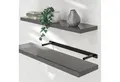 Casaria Wandboard, Grau Hängeregal mit Halterung 15kg Tragkraft Küche Hochglanz 90cm