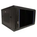 Danicom - 6 HE Serverschrank, 19” Wandgehäuse mit Glastür und Perforierte Seitenwände (BxTxH) 600 x 600 x 368mm