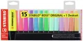 STABILO Textmarker BOSS ORIGINAL 7015-01-5 Verschiedenfarbig sortiert 2 mm, 5mm 15St.
