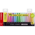 STABILO Textmarker BOSS ORIGINAL, 15er Tischset
