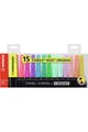 EVIDENZIATORE - STABILO BOSS ORIGINAL DESK-SET - 15 COLORI ASSORTITI 9 NEON + 6