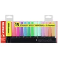 15er Multipack STABILO Textmarker BOSS® ORIGINAL 7015-01-5 Verschiedenfarbig