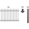ALBERTS Zaun-Grundset Chaussee, zum Aufschrauben (Anthrazit, 100 cm)