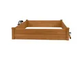 needs&wants® Große Hochbeet-Umrandung aus Holz für Garten Terrasse, Pflanzbeet Bausatz XL quadratisch, Blumenbeet Kräuterbeet Beetumrandung niedrig deko, 120 x 120 x 26,5 cm, dunkel-braun