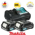 Makita Power Source Kit 2x Akku BL1020B 12V/2,0 Ah + Ladegerät DC10WD 12V max.