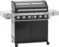 RÖSLE Gasgrill BBQ-Station VIDERO, 25527, G6-S Schwarz, 6 Brenner, extra Primezone/Seitenbrenner, VARIO+