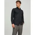 Jack & Jones Langarmhemd JPRBLAPARKER Slim Fit Hemd, atmungsaktiv, ideal für den Alltag Baumwolle, slim fit schwarz XL