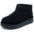 Skechers KEEP COZY Winterboots Snowboots, Schlupfstiefel mit Plateausohle schwarz 37 EU