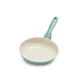 GreenPan Rio Gesunde Antihaft-Keramik Bratpfanne 18 cm, PFAS-frei, Stay-Cool-Griff, Backofenfest bis 160°C, Spülmaschinenfest, Türkis & Crème