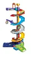Vtech TUT TUT Baby Flitzer - 2-in-1 Turboturm - Großes Turm-Spielset mit 2 Aufbaumöglichkeiten, Turborenner, Weichen, Falltür U.V.M - Für Kinder von 1-5 Jahren, Mehrfarbig