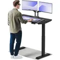 Desktronic HomeOne Elektrisch höhenverstellbarer Schreibtisch 120x60cm Schwarz/Schwarz mit Memory-Funktion, Anti-Kollisions Technologie, USB-A und... - Schwarz