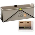 MyZone faltbare Badewanne, 150 x 60 x 50 cm | Klappbare, Mobile, Platzsparende, Badewanne für Dusche | Outdoor, Duschbadewanne, Eisbad/Eiswanne | ...
