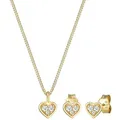 Elli DIAMONDS Herz Liebe Valentin Diamant (0.105ct) 585 Gelbgold golfarben Damen 