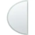 BELIANI LED-Spiegel zum Aufhängen ø 80 cm Halbrund Modern Badezimmer Schlafzimmer Wandmontage - Silber