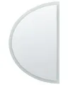 Modern Halbrunder LED Wandspiegel Badezimmer, Schlafzimmer ø 80 cm silberne Bezo