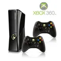 Microsoft XBOX 360 SLIM Glossy Konsole (PAL) 250 GB + 2 ORIGINAL Controller 🎮✅
