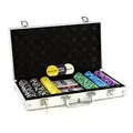 Nexos Pokerkoffer Pokerset 500 300 Laser Pokerchips Poker Komplett Set 12 g Chips Deluxe Größe wählbar (300 Chips)