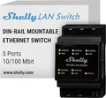 Shelly LAN Switch, Intelligenter Schalter, Kunststoff, Schwarz, DIN-Schiene, LED, 110 - 240 V