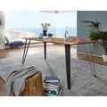 3S Frankenmöbel »Dover« Massivholz Esstisch TI-0483 / 200x100 cm / Fuss schwarz