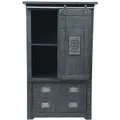 3S Frankenmöbel »Cosma« Massivholz Highboard I grau WZ-0480 / 90x150x45 cm
