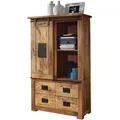3S Frankenmöbel »Cosma« Massivholz Highboard I WZ-0480 / 90x150x45 cm
