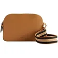 Ted Baker Umhängetasche Darcelo Branded Webbing Leather Camera Bag, aus echtem Rindsleder braun
