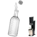 mixcover Glasflasche kompatibel mit SodaStream Crystal 2.0 mit 10% mehr Volumen,
