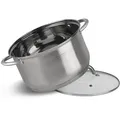 Edenberg Kochgeschirr Set 10-teiliges mit Glasdeckel, Edelstahl – EB-4005