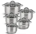 EDENBERG Classic Line - Luxus-Kochgeschirr-Set - Edelstahl - 10-teilig