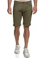 Indicode Herren Villeurbanne Jeans Shorts mit 5 Taschen | Herrenshorts Used Look für Männer Army, XXL
