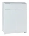 Schuhschrank Schuhkommode 2 Türen 1 Schublade Weiß matt Weiß Hochglanz 70x101 cm
